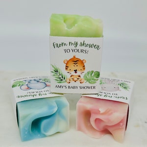 Safari Animals Baby Shower Soap Favors / Jungle Animals / Elephant / Giraffe