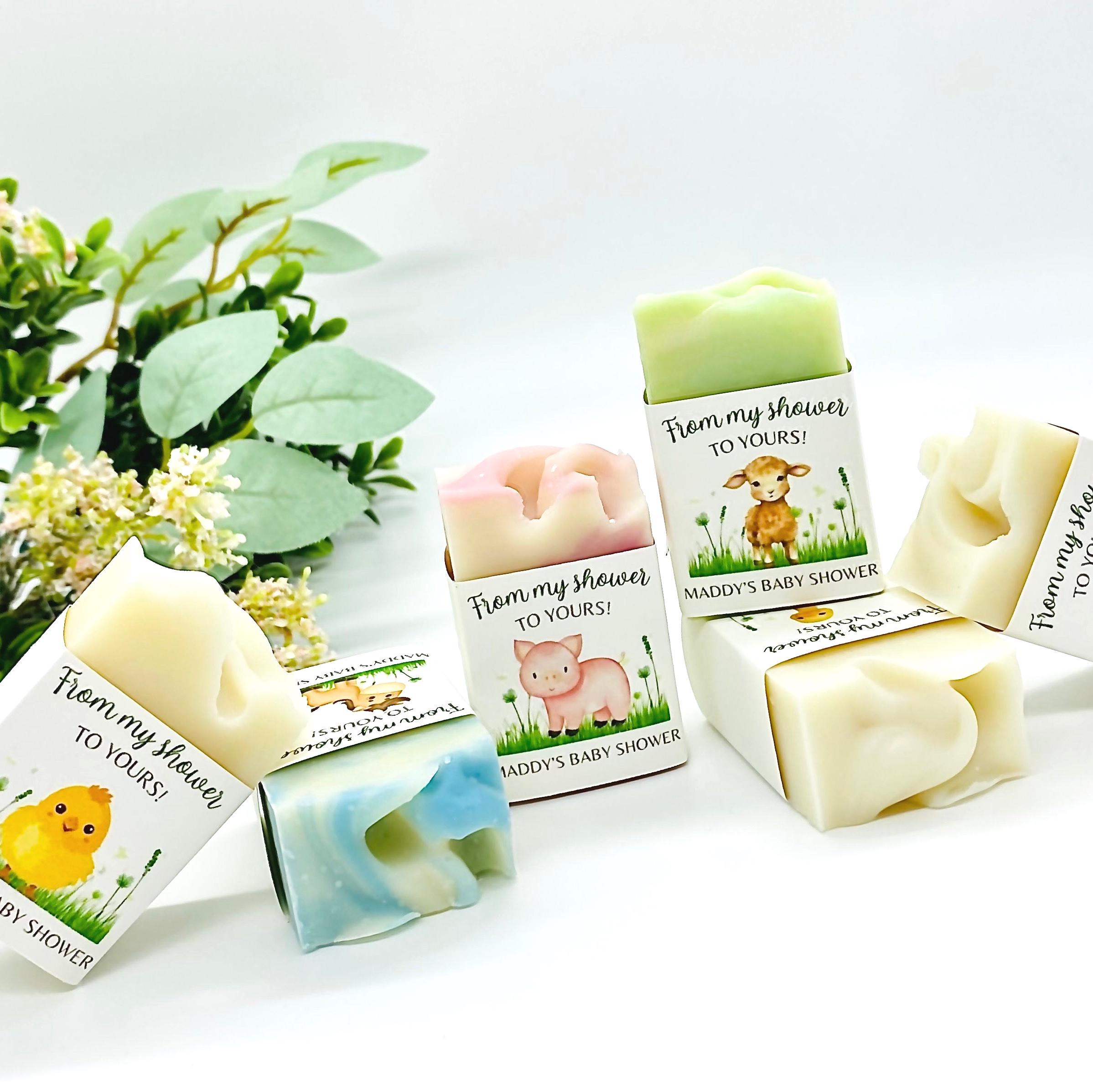 Farm Animals Baby Shower Soap Favors: Handmade Vegan Soap