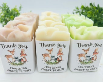 Woodland Baby Shower Favors / Custom Soap / Forest Theme / Baby Animals