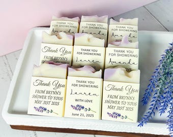 Lavender Soap Favors: Handmade Vegan Shower Gifts