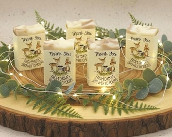 Woodland Baby Shower Soap Favors / Custom Forest Theme Baby Sprinkle / Handmade / Vegan / 2oz