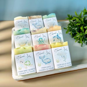 Ocean Baby Shower Soap Favors: Vegan Sea Animals Thank You Gifts