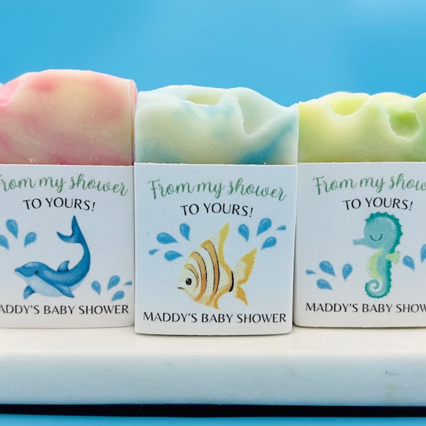 Ocean Animals Baby Shower Soap Favors / Baby sprinkle / Bestselling soap favors