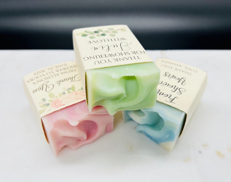 Baby Shower Soap Favors / Handmade / Baby sprinkle / Bridal shower / Wedding / Fall / Boy / Girl / Pink / Blue / From my shower to Yours image 2