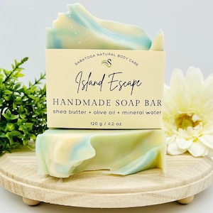 Tropical Coconut Handmade Soap Bar: Vegan Artisan Soap
