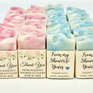Baby Shower Soap Favors / Handmade / Baby sprinkle / Bridal shower / Wedding / Fall / Boy / Girl / Pink / Blue / From my shower to Yours