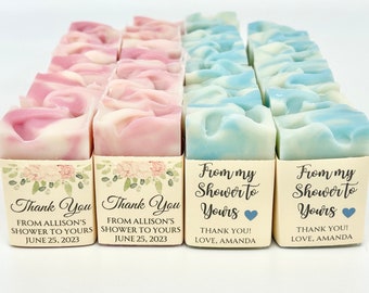 Baby Shower Soap Favors / Handmade / Baby sprinkle / Bridal shower / Wedding / Fall / Boy / Girl / Pink / Blue / From my shower to Yours