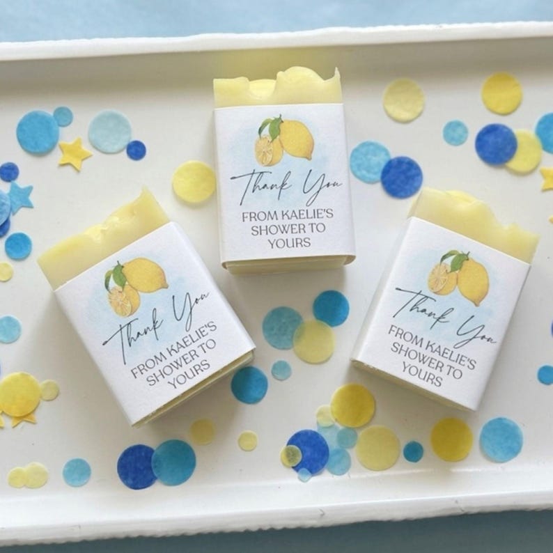 Lemon Bridal Shower Soap Favors: She’s the Main Squeeze Favors, Citrus ...