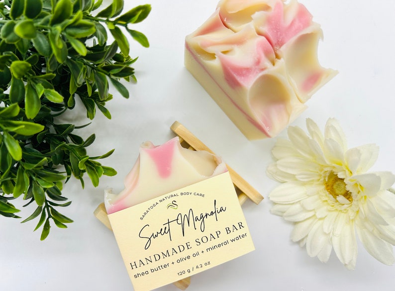 Magnolia Handmade Soap Bar / Face and body image 2