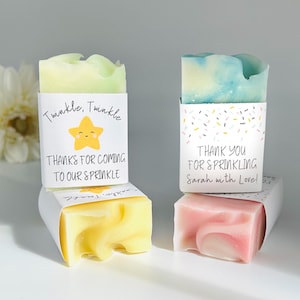 Baby Sprinkle Soap Favors: Handmade, Gender Neutral, 2oz Half Bars