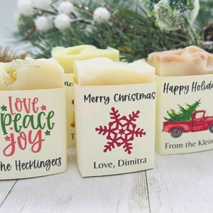 Christmas Party Favors / Holiday Party Favors / Soap bar party favors