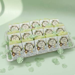 Safari Baby Shower Soap Favors: Handmade Jungle Animal Gift