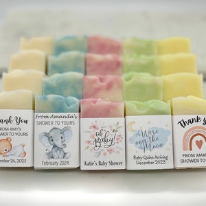 Baby Shower Soap Favors / Handmade / Baby sprinkle / Bridal shower / Wedding / Fall / Boy / Girl / Pink / Blue / From my shower to Yours image 3