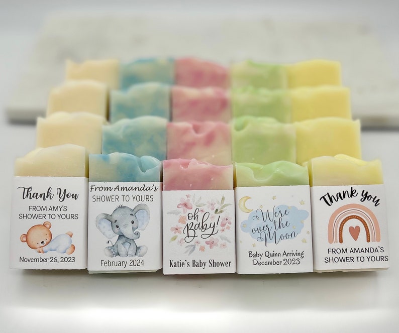 Baby Shower Soap Favors / Handmade / Baby sprinkle / Bridal shower / Wedding / Fall / Boy / Girl / Pink / Blue / From my shower to Yours image 3