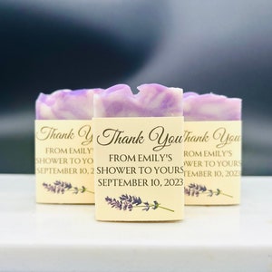 Bridal Shower Favors / Lavender Soap / From my shower to Yours / Baby sprinkle / Thank you wedding gifts for guests / Handmade 2oz soap bars image 3