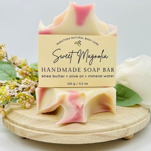 Magnolia Handmade Soap Bar / Face and body image 1