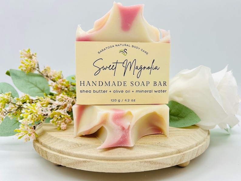Magnolia Handmade Soap Bar / Face and body image 1