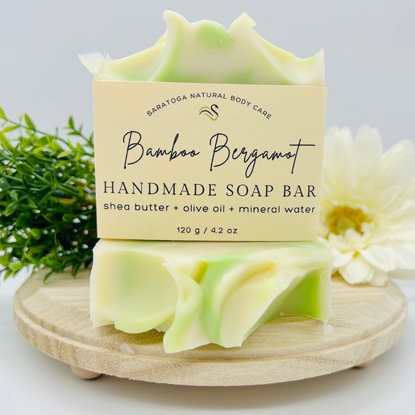 Bamboo Bergamot Handmade Soap Bar / Our Best-Seling Favor Scent / Vegan