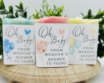 Oh Baby Shower Soap Favors / Baby sprinkle / Boy / Girl / Gender neutral / From my shower to Yours / Balloons