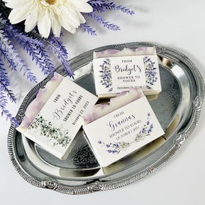 Lavender Soap Party Favors: Bridal, Baby Shower, Wedding Guest Gift, Personalized
