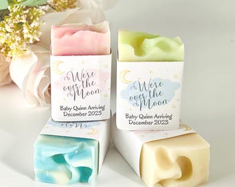 Over the Moon Baby Shower Soap Favors: Personalized Thank You Gifts for Party Guests, Personalizable