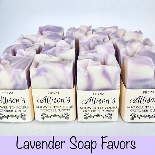 Lavender Soap Bridal Shower Favors Wedding Favors for Guests Etsy