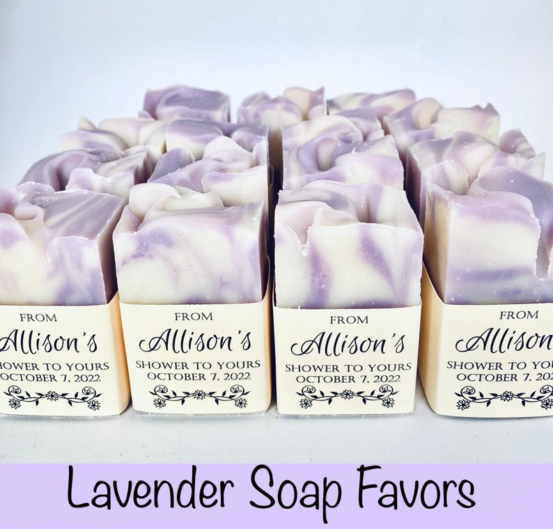 Bridal Shower Favors / Lavender Soap / From my shower to Yours / Baby sprinkle / Thank you wedding gifts for guests / Handmade 2oz soap bars image 7