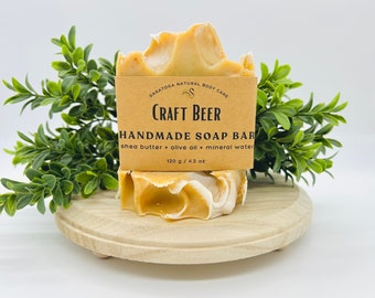 Beer Soap Bar / Handmade cold process soap / Vegan / Artisan