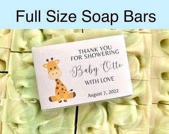 Full Size Soap Baby Shower Favors / Bridal shower / Wedding thank you gifts for guests / Personalized / In bulk