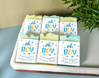 Oh Boy Baby Shower Soap Favors: Vegan Handmade Gifts