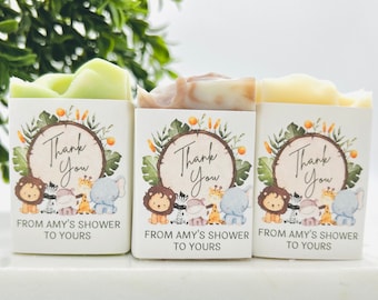 Safari Animals Baby Shower Soap Favors / Jungle Animals / Elephant / Giraffe