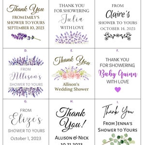 Bridal Shower Favors / Lavender Soap / From my shower to Yours / Baby sprinkle / Thank you wedding gifts for guests / Handmade 2oz soap bars image 9