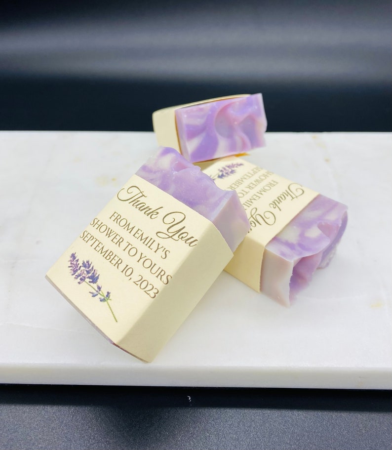 Bridal Shower Favors / Lavender Soap / From my shower to Yours / Baby sprinkle / Thank you wedding gifts for guests / Handmade 2oz soap bars image 6