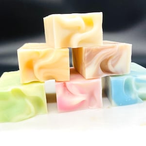 Unlabeled Handmade Soap Party Favors: Vegan, Scended, in Various Colors