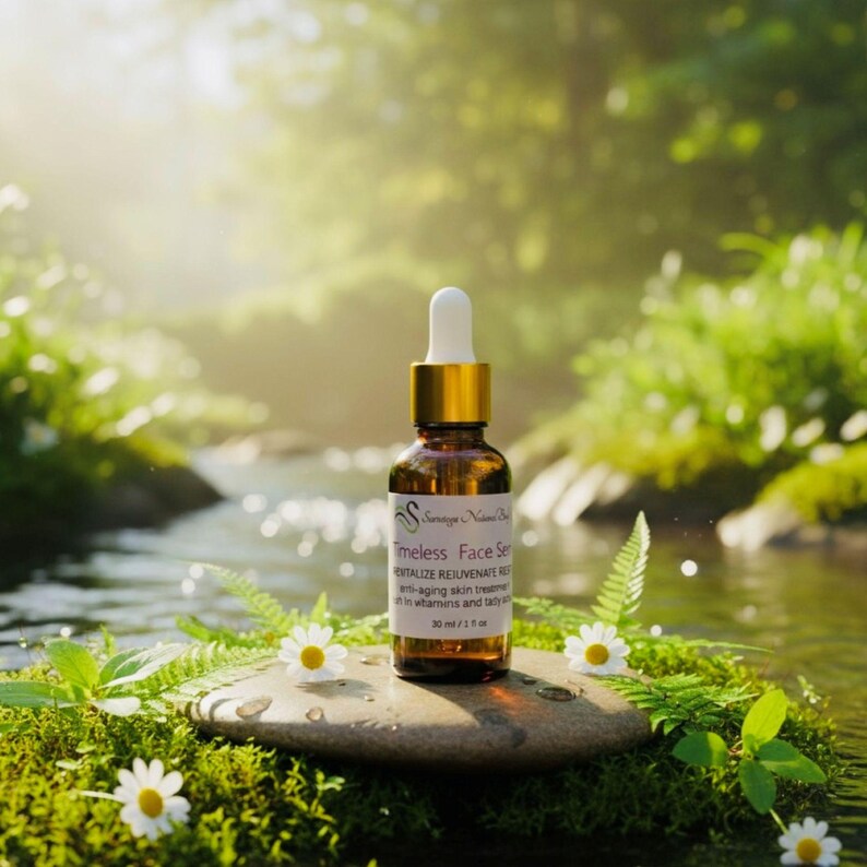Suero facial atemporal: antiedad, hidratante, con vitaminas C y E, cuidado natural de la piel, brillo y reparación, aceite facial hidratante. imagen 5