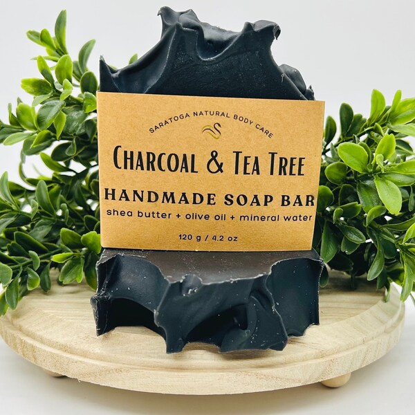 Luxe Charcoal + Tea Tree Organic Bar Soap