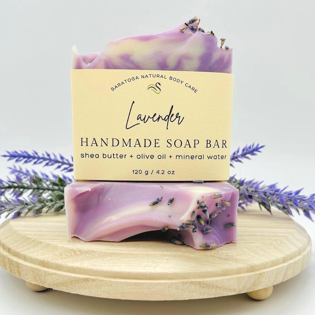 Lavender Handmade Soap Bar: Vegan Artisan Soap - Etsy