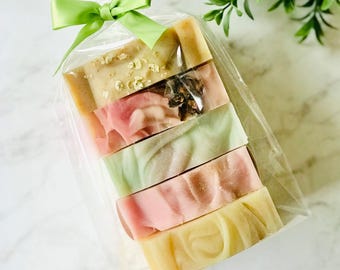 Vegan Handmade Soap Bar Bundle: Cold Process Artisan Soap Set