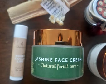 Crema facial nutritiva de jazmín: Hidratante totalmente natural para piel seca.