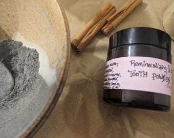 Whitening Remineralizing Tooth Powder All Natural Fluoride Free