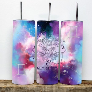 Gemini Zodiac Tumbler | 20oz Stainless Steel Sublimation Design Tumbler | Gemini Zodiac Tumbler Gift