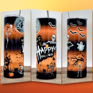 Halloween Tumbler, Fall Tumbler, Halloween Cups, Ghost Tumbler, Pumpkin Tumbler, Bat Tumbler, Skinny Tumbler Cup, Spooky Tumbler, Spooky Cup