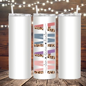 Custom Mom Tumbler, Mother's day, Mama Mom Mimi Gigi Tumbler Mother's Day Gift For Her, Leopard, for mom, Kid's Names, Personalized, Cheetah