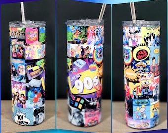 Love The 90s Tumbler, 20oz Stainless Steel Tumbler, 90s baby, 90s throwback tumbler