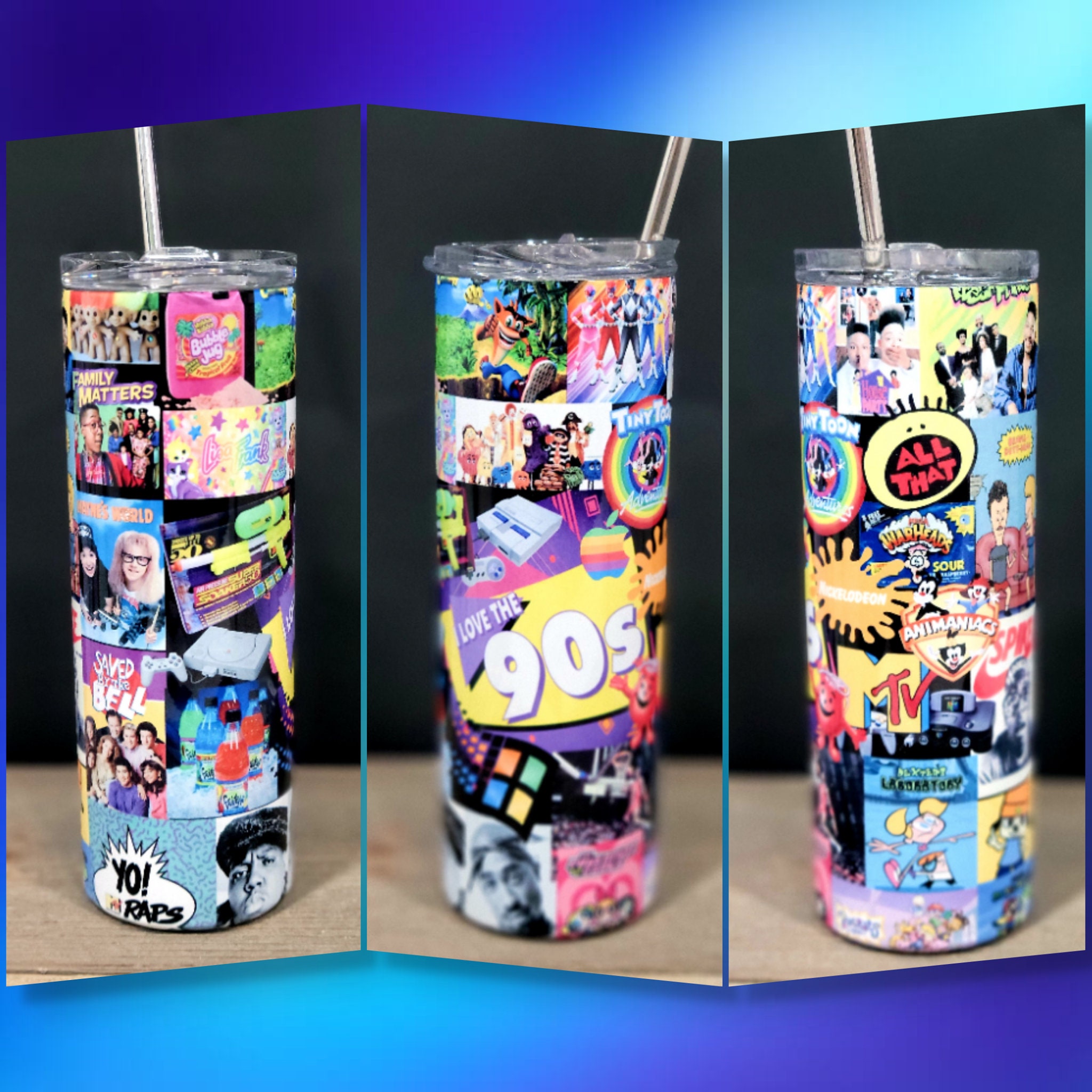 Love the 90s Tumbler, 20oz Stainless Steel Tumbler, 90s Baby, 90s