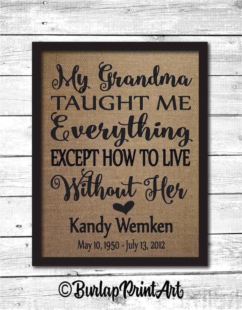 Grandma Memorial Grandma Memorial Gift Grandma Memory in - Etsy