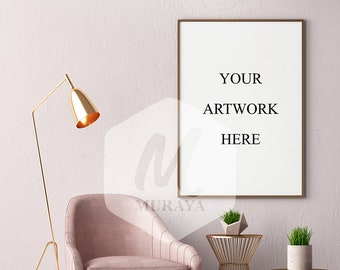 Download Free A3 Living Room Frame Mockup Gold Frame Styled Stock Photograpy Clean Design Psd Mockup Gold Decor Get Quality Packaging Mockups Download Free PSD Mockup Template
