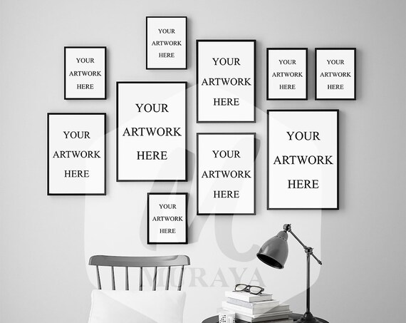 Gallery Frames Mockup Scandinavian Style Interior Frame Mockup Psd