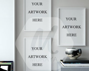 Download A3, 3 Panel Frame Mockup, Styled Stock Photograpy ...