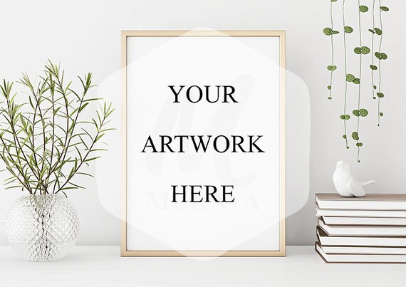 A3 Modern Gold Frame Mockup Gold Portrait Frame Mockup A3 Modern Gold Frame Mockup Gold Portrait Frame Mockup